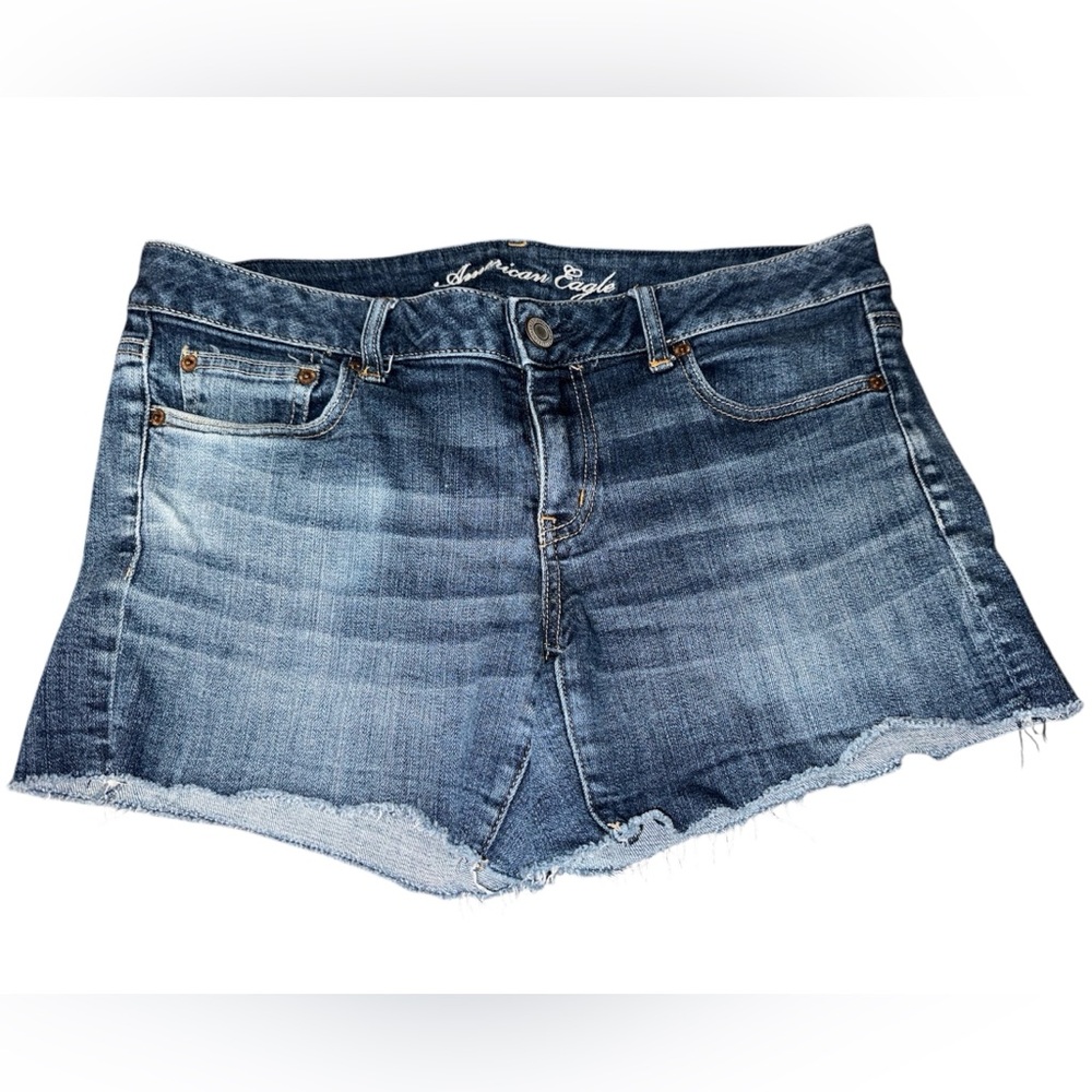 American Eagle Outfitters Women's Dark Blue Jean Shorts size 12